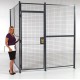 WireCrafters 2-Walls Style 840 Security Cage W8882H - Hinged Door