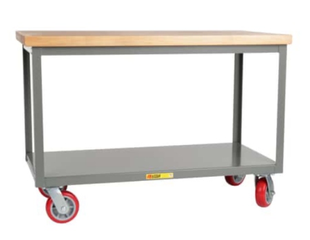 Little Giant Heavy Duty Butcher Block Top Mobile Table