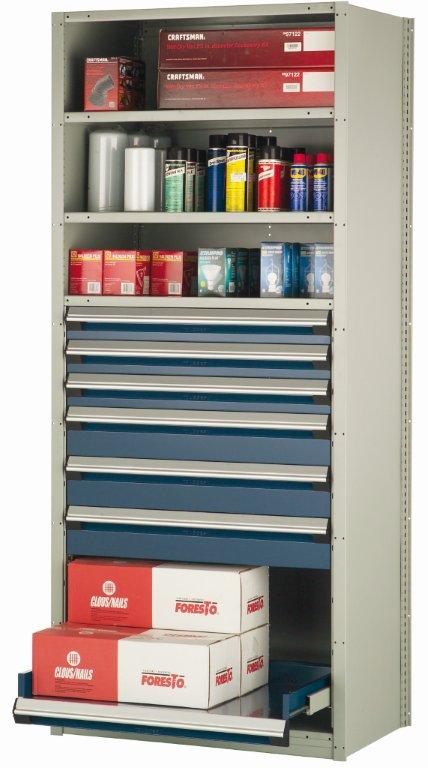 Rousseau Metal 48 Inch Wide Modular Drawer Shelving