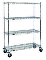 Eagle Group 4-Shelf Chrome Wire Cart