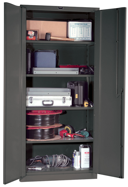 Strong Hold 6 Shelf Locking Storage Cabinet Steel, 72 Wide x 24 Deep x  66 High, Dark Gray 65-DS-246 - 68605997 - Penn Tool Co., Inc