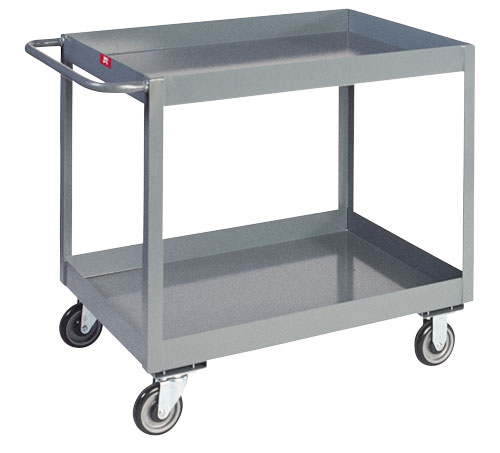 Jamco 2-Shelf LT-Series 3 inch Deep Steel Service Cart