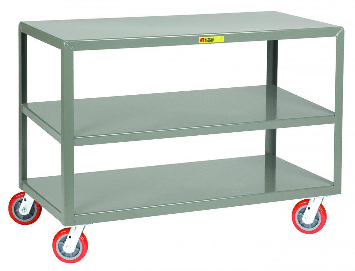 Little Giant 3-Shelf Mobile Steel Table