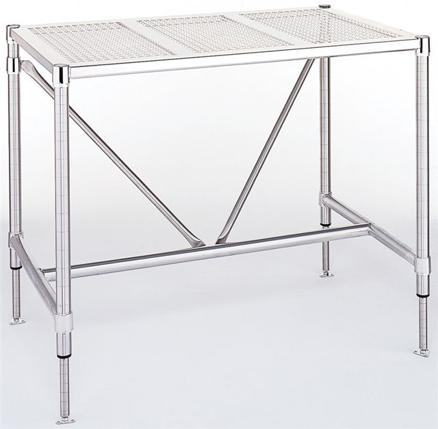 Metro Perforated Top Stainless Steel Cleanroom Table