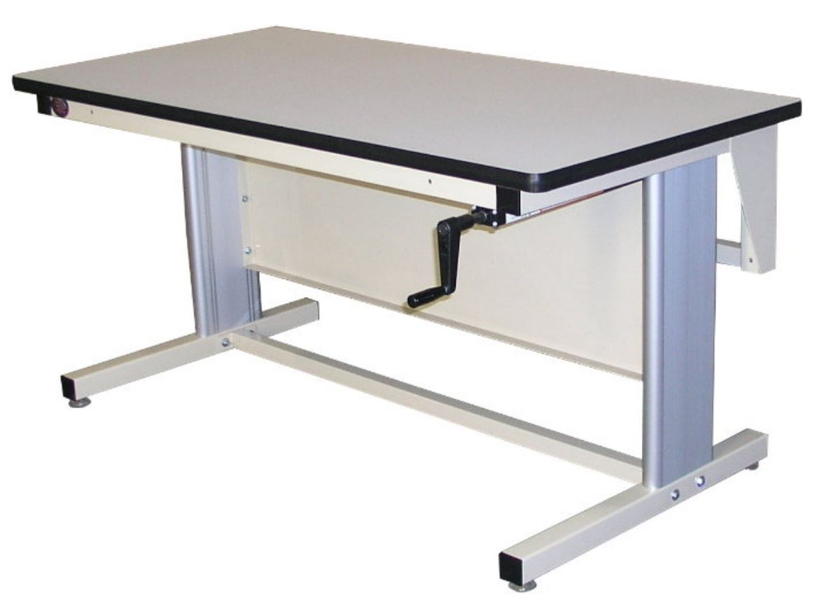 nch, ergonomic adjustable maple top workbench, pro-line elh72363042esd modular workstation