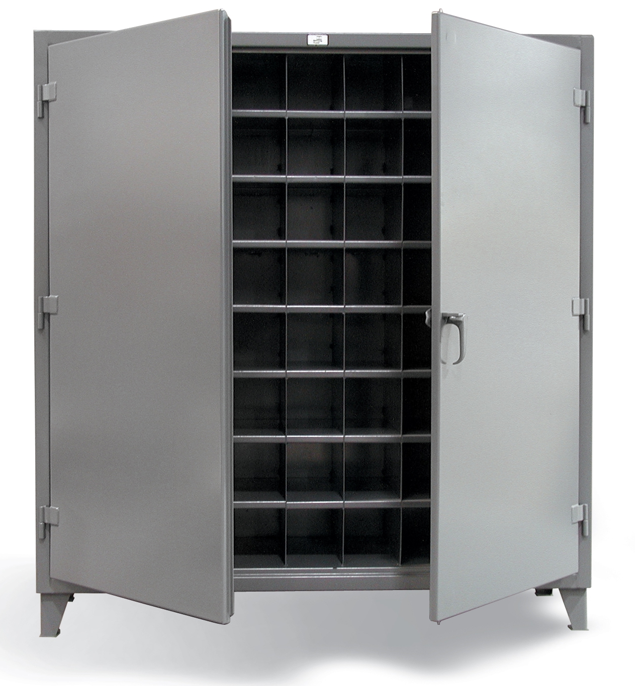 Strong Hold Multifaceted Metal Bin Storage Cabinet