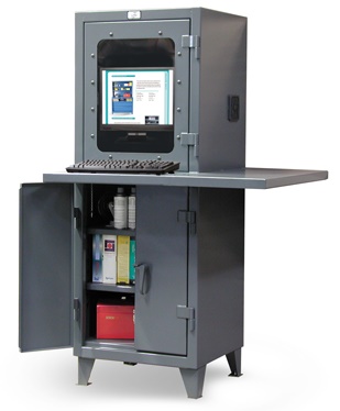 Strong Hold Extra Workspace Computer Cabinet 