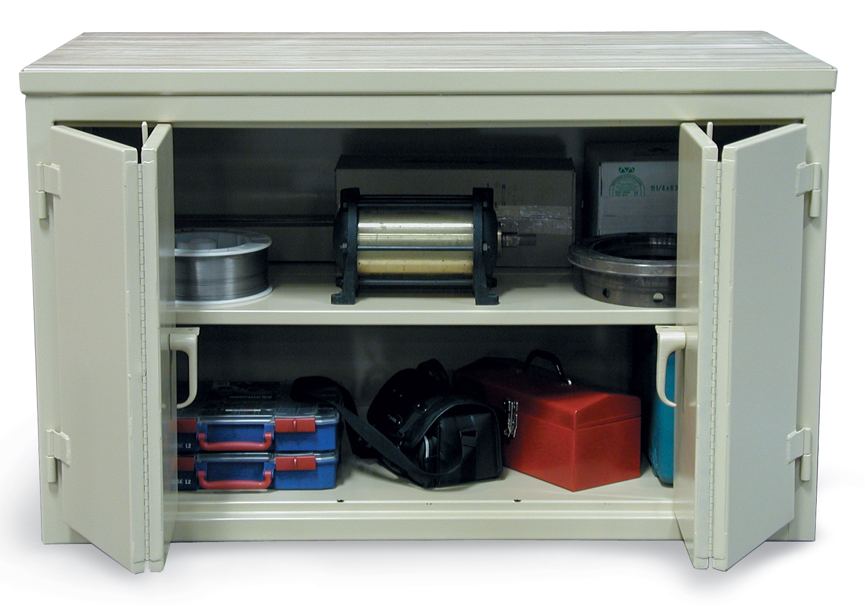 Strong Hold Cabinet Workbench with Maple Top